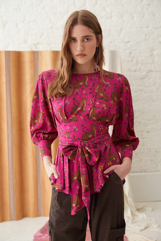 PİLELİ OMUZLU AGRA BLUZ / PİLELİ OMUZLU AGRA BLUZ